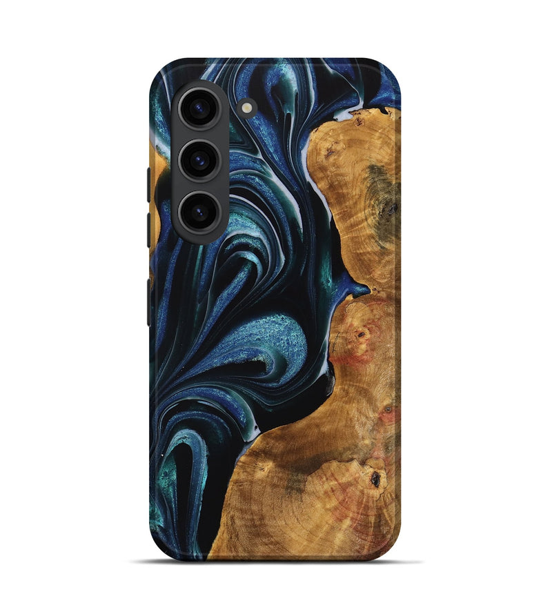 Galaxy S23 Wood Live Edge Phone Case - Tisa (Blue, 740149)