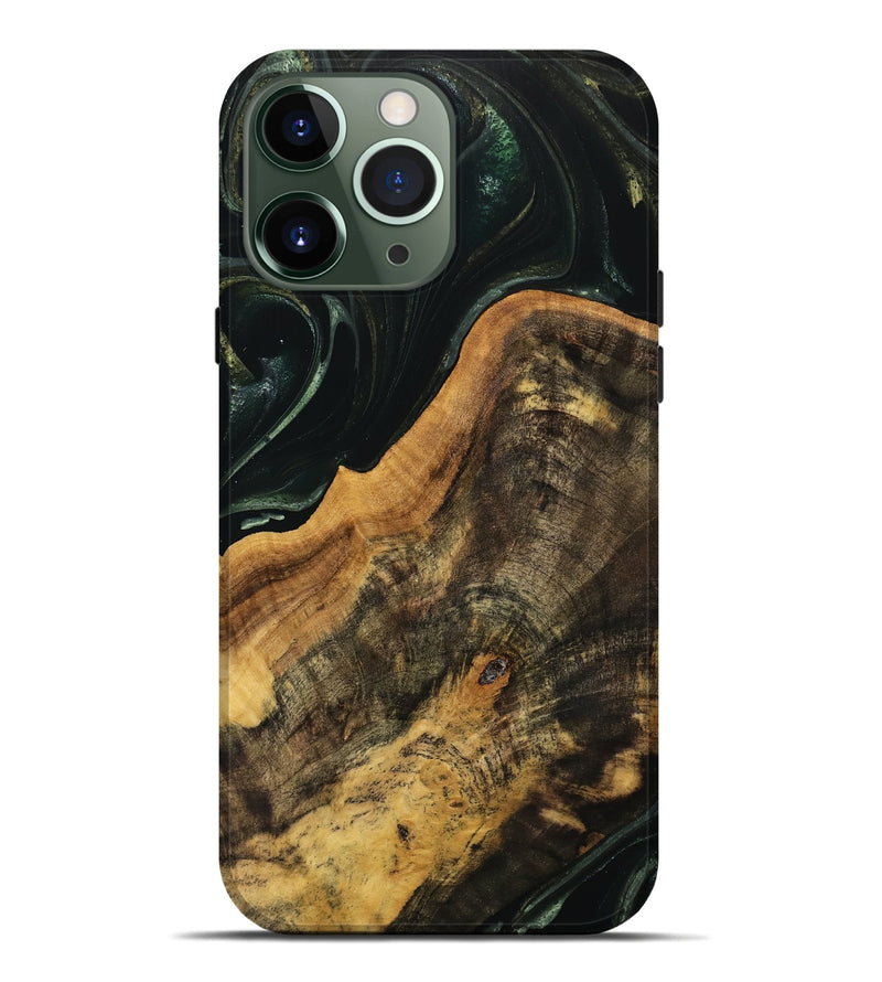 iPhone 13 Pro Max Wood Live Edge Phone Case - Verile (Green, 740152)