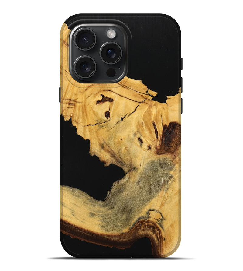 iPhone 16 Pro Max Wood Live Edge Phone Case - Joelly (Wood Burl, 740160)
