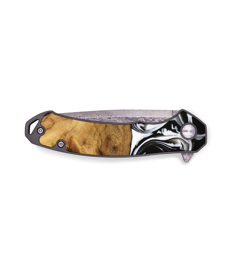 EDC Wood Pocket Knife - Forrest (Black & White, 740232)
