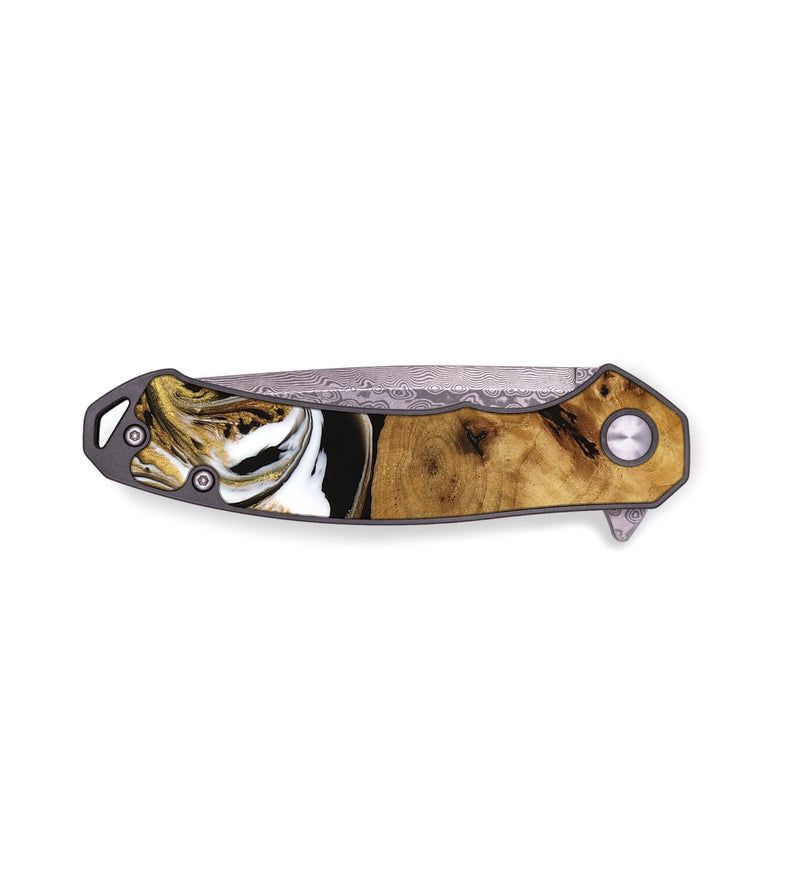 EDC Wood Pocket Knife - Bradley (Black & White, 740235)