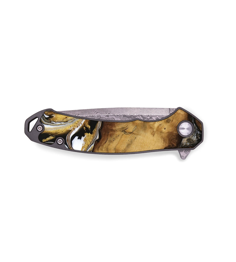 EDC Wood Pocket Knife - Allis (Black & White, 740299)