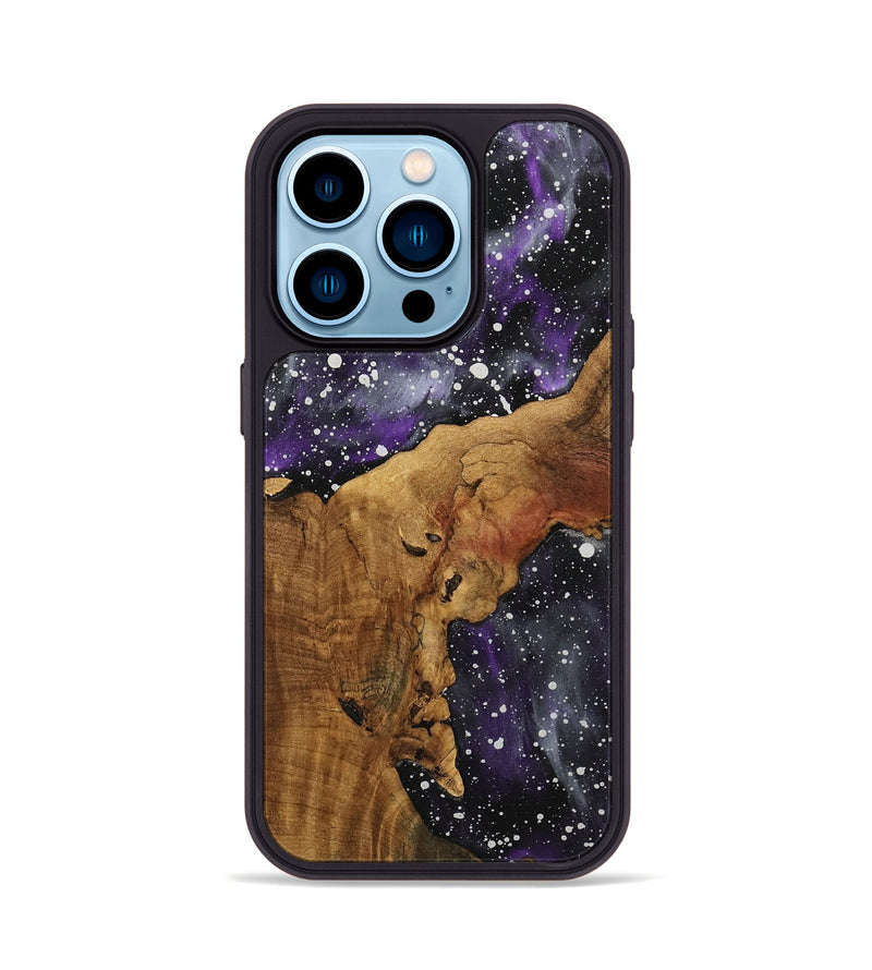 iPhone 14 Pro Wood Phone Case - Patches (Cosmos, 740317)