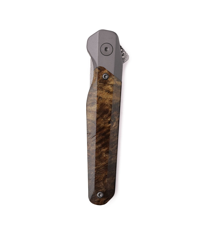 Live Edge Wood Pocket Knife - Cierra (Wood Burl, 740524)