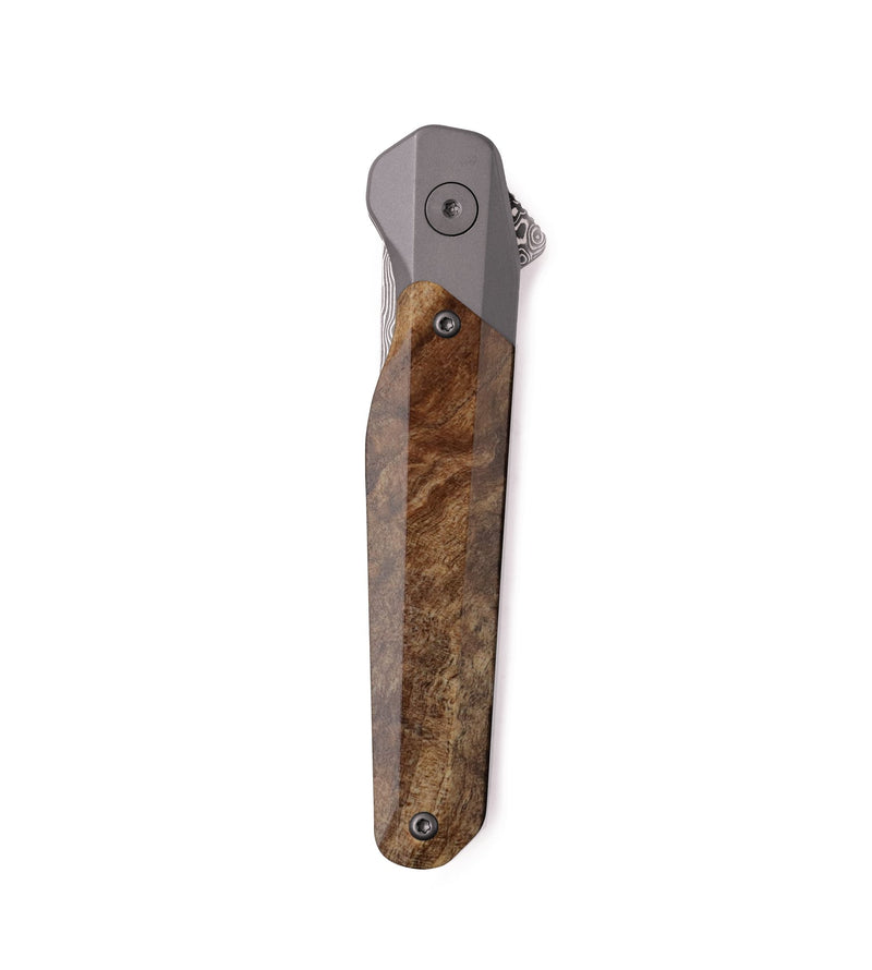 Live Edge Wood Pocket Knife - Joni (Wood Burl, 740546)
