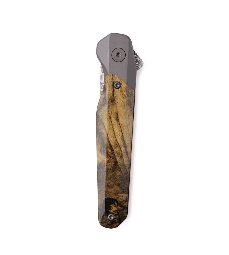 Live Edge Wood Pocket Knife - Tania (Wood Burl, 740556)