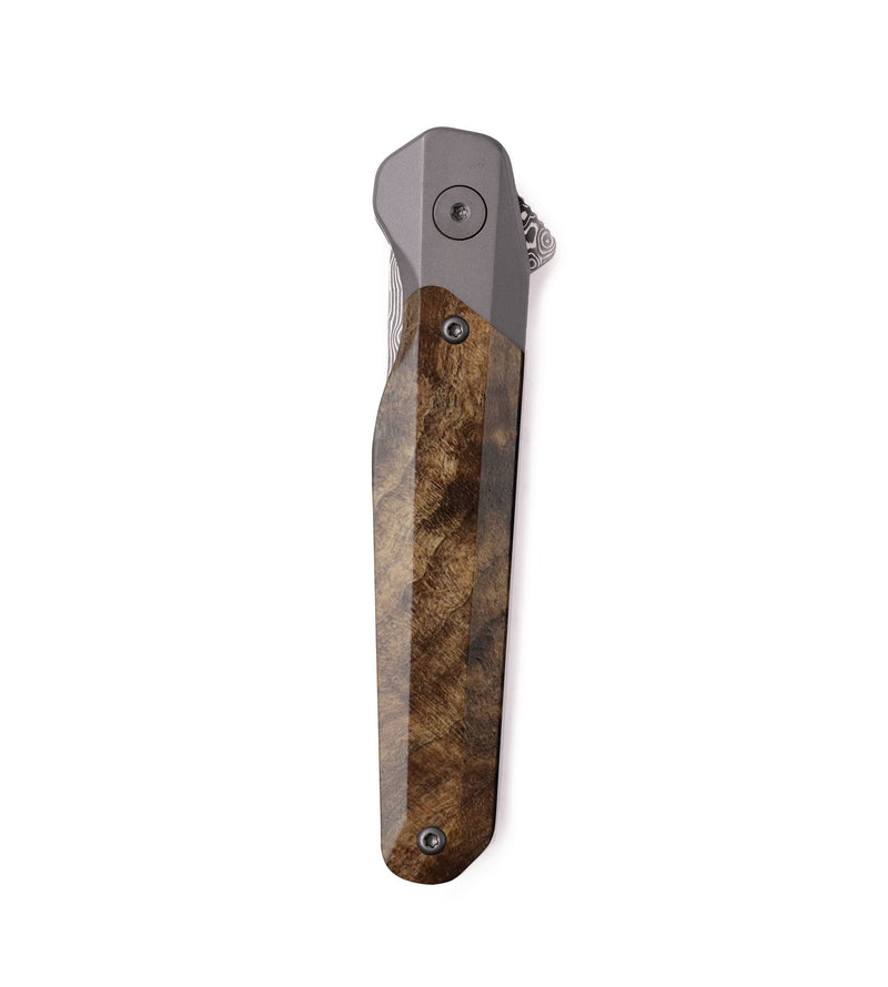 Live Edge Wood Pocket Knife - Mario (Wood Burl, 740559)