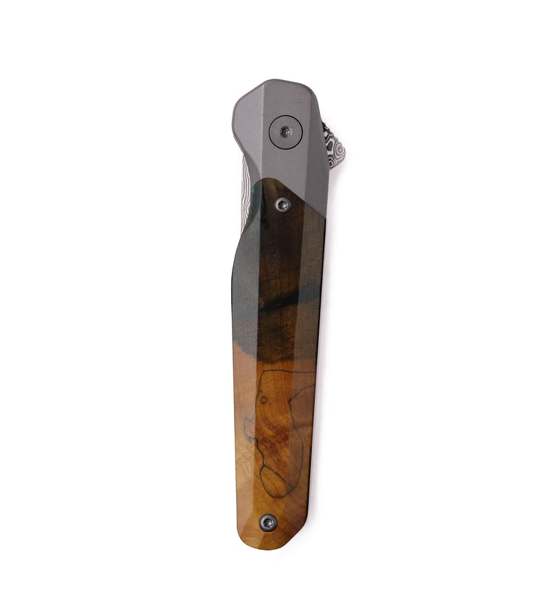 Live Edge Wood Pocket Knife - Catalina (Wood Burl, 740561)