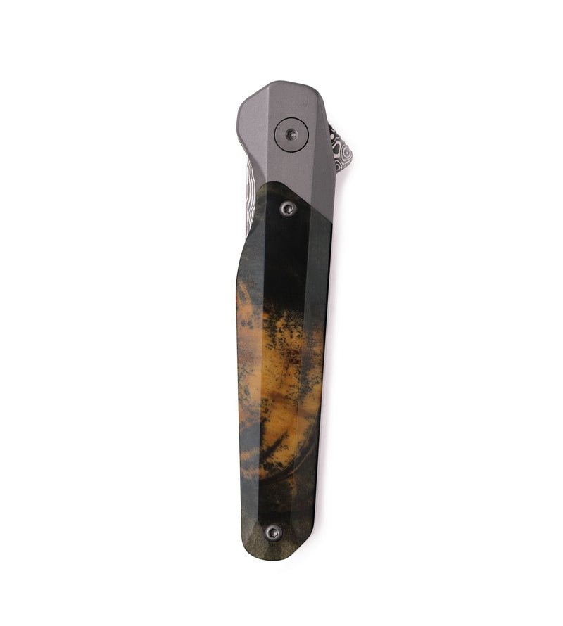 Live Edge Wood Pocket Knife - Latasha (Wood Burl, 740566)
