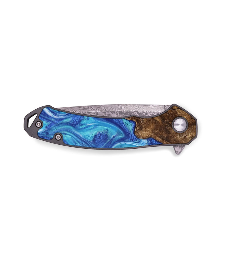 EDC Wood Pocket Knife - Olena (Blue, 740573)
