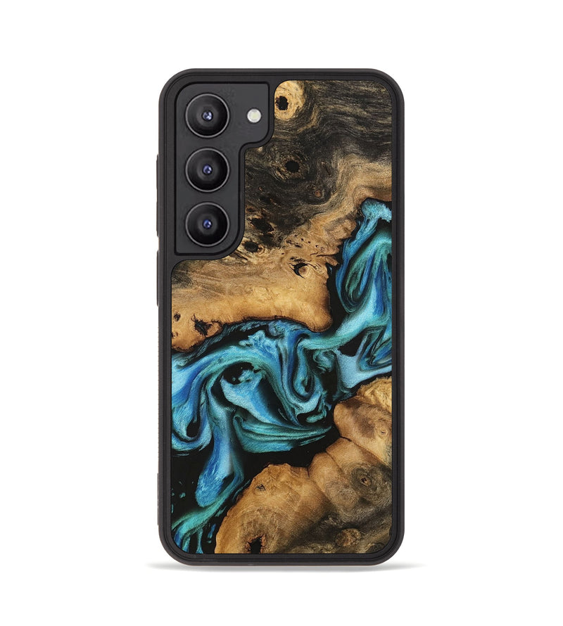 Galaxy S23 Wood Phone Case - Olympe (Blue, 740679)