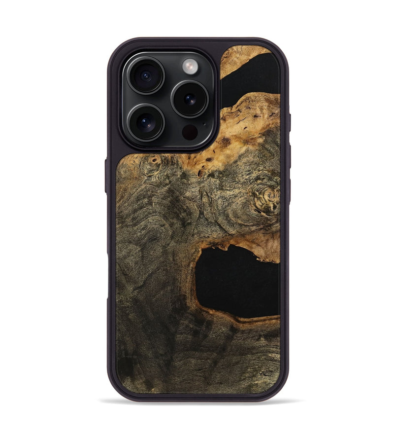 iPhone 16 Pro Wood Phone Case - Leafy (Wood Burl, 740804)