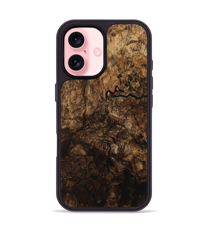 iPhone 16 Wood Phone Case - Malvin (Wood Burl, 740823)
