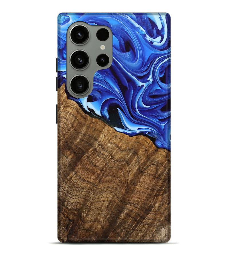 Galaxy S24 Ultra Wood Live Edge Phone Case - Cayden (Blue, 740894)
