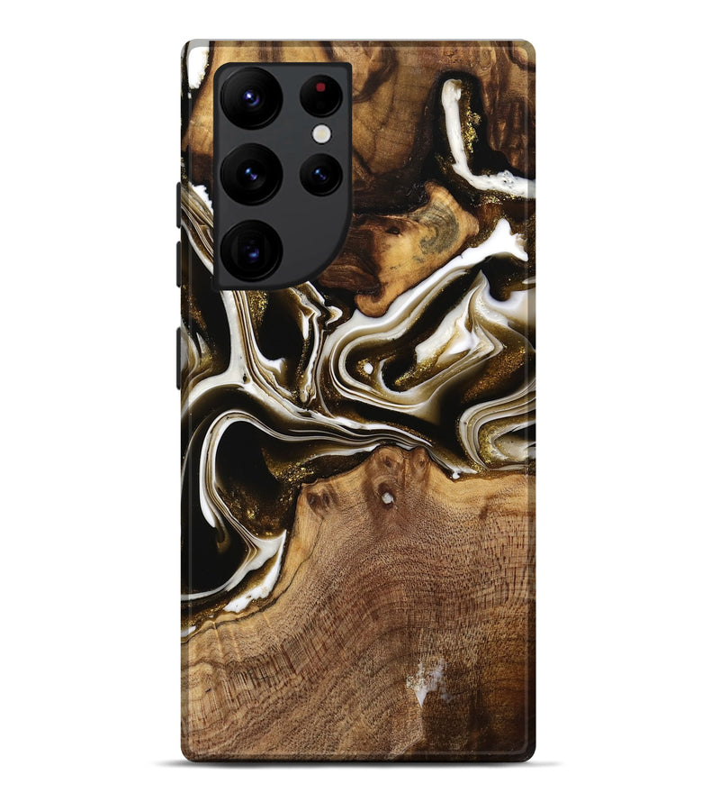 Galaxy S22 Ultra Wood Live Edge Phone Case - Blaine (Black & White, 740895)