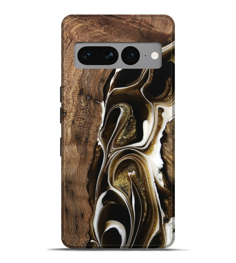 Pixel 7 Pro Wood Live Edge Phone Case - Livvie (Black & White, 740897)