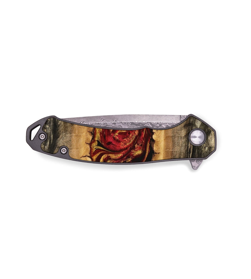 EDC Wood Pocket Knife - Rebekah (Red, 740999)