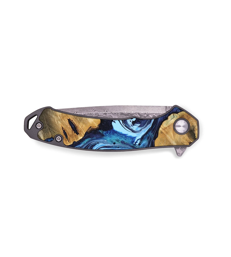 EDC Wood Pocket Knife - Destini (Blue, 741095)