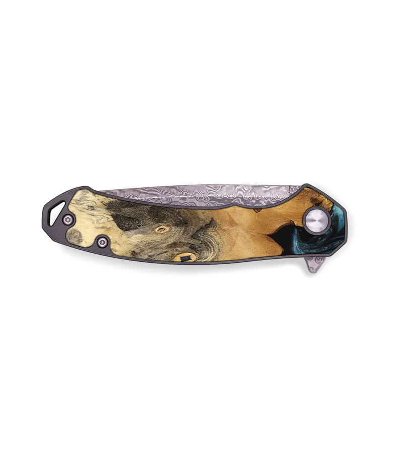 EDC Wood Pocket Knife - Johanne (Blue, 741117)