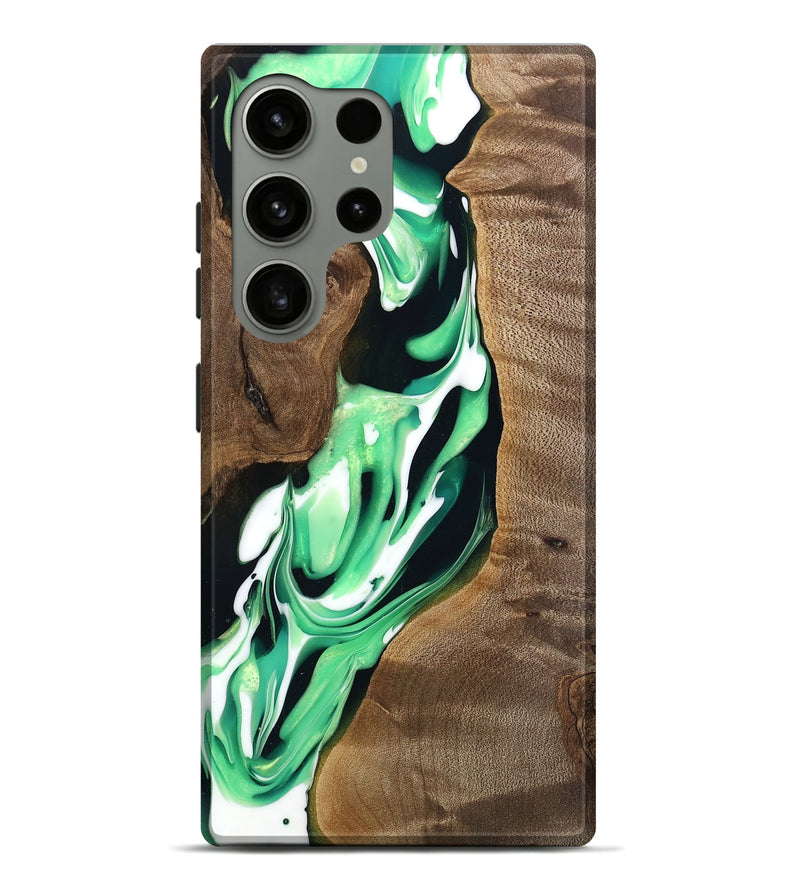Galaxy S24 Ultra Wood Live Edge Phone Case - Afke (Green, 741333)