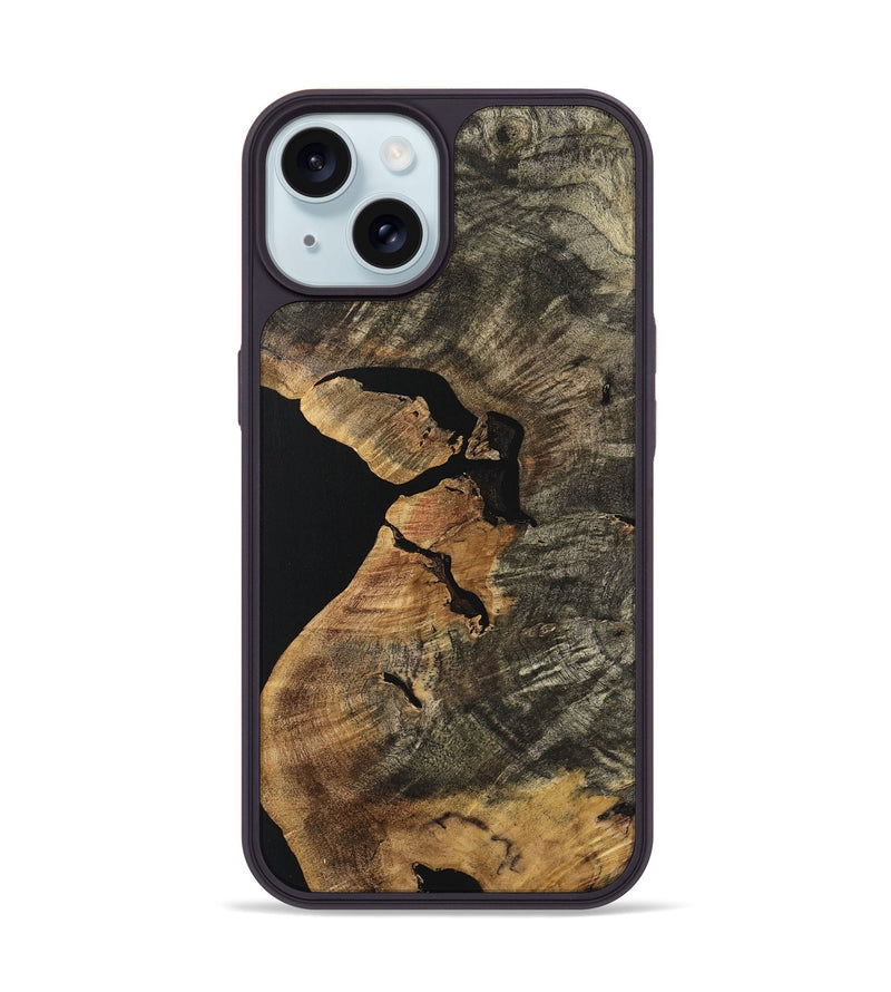 iPhone 15 Wood Phone Case - Brandyn (Wood Burl, 741448)