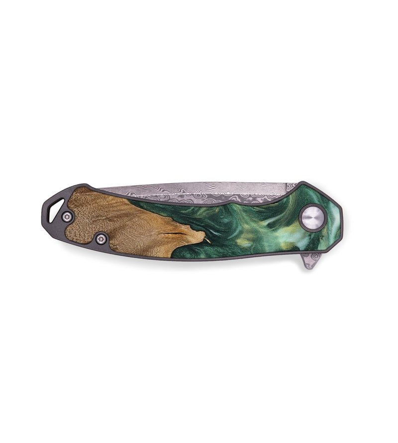 EDC Wood Pocket Knife - Daffy (Green, 741513)