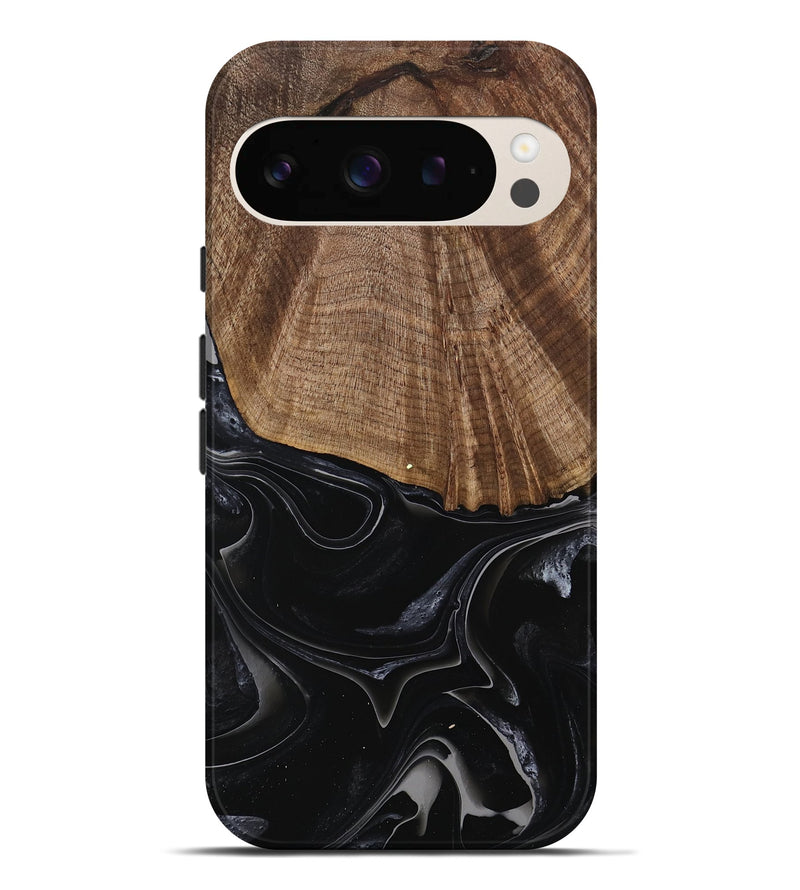 Pixel 9 Pro XL Wood Live Edge Phone Case - Jaliyah (Black & White, 741605)