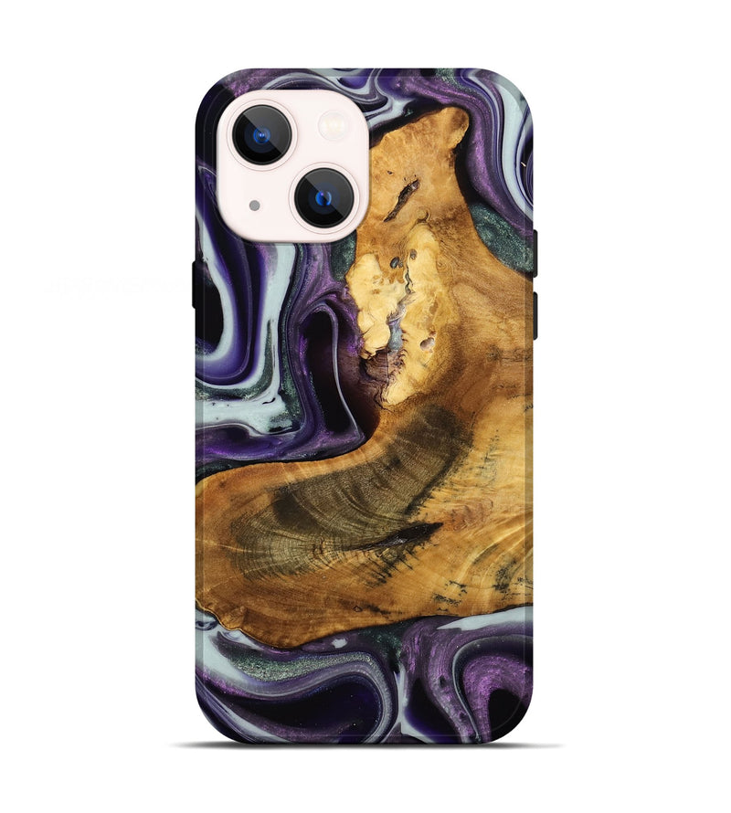 iPhone 13 Wood Live Edge Phone Case - Trudie (Purple, 741623)