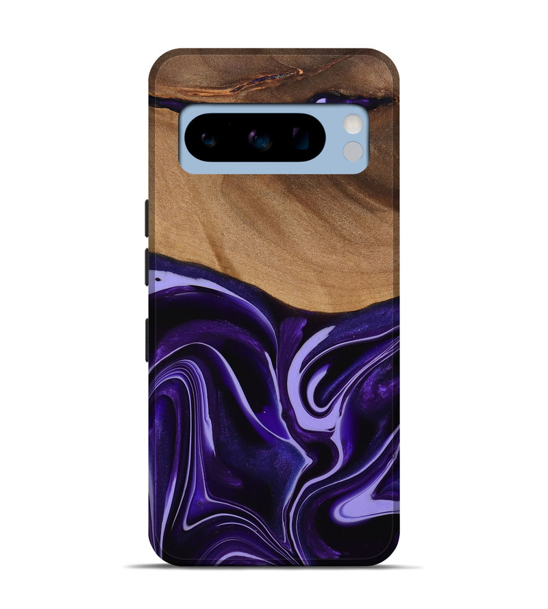 Pixel 8 Pro Wood Live Edge Phone Case - Sheilah (Purple, 741631)