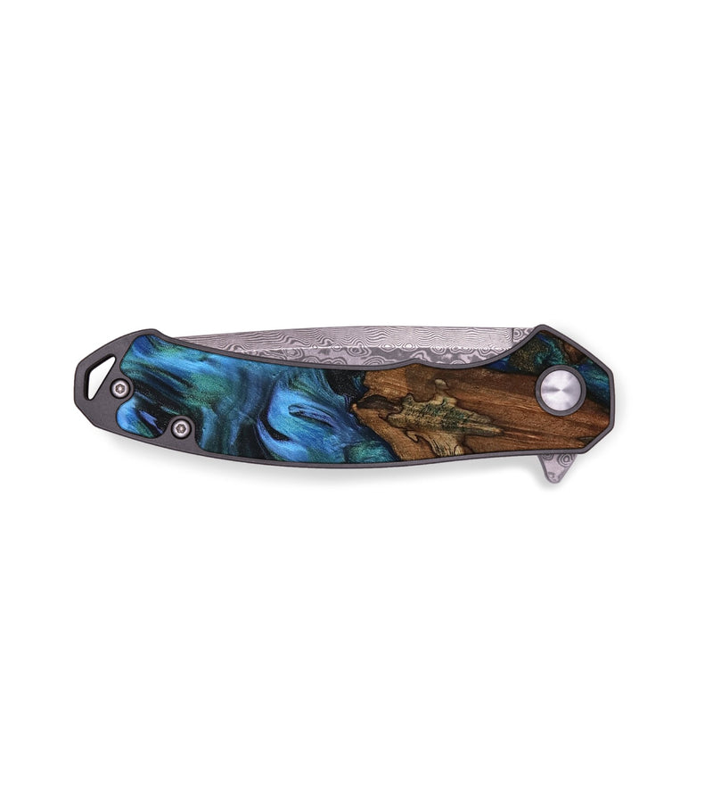 EDC Wood Pocket Knife - Christy (Blue, 741984)