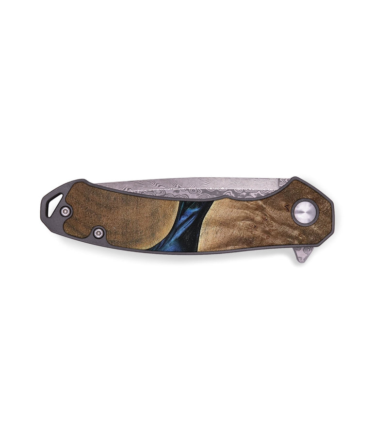 EDC Wood Pocket Knife - Aron (Blue, 741988)