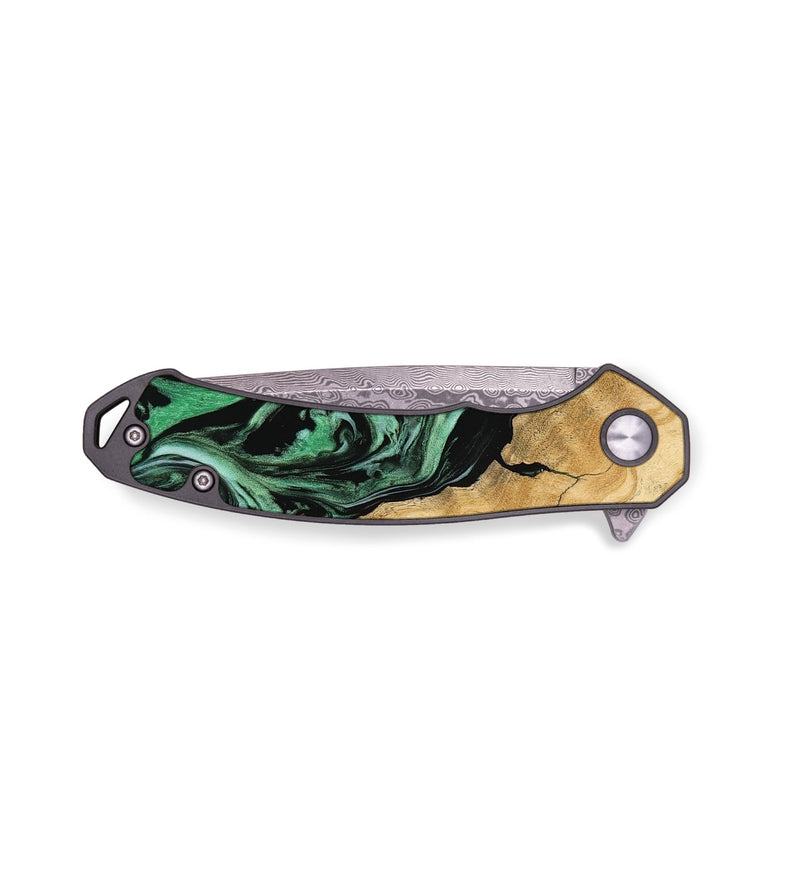 EDC Wood Pocket Knife - Edris (Green, 742213)