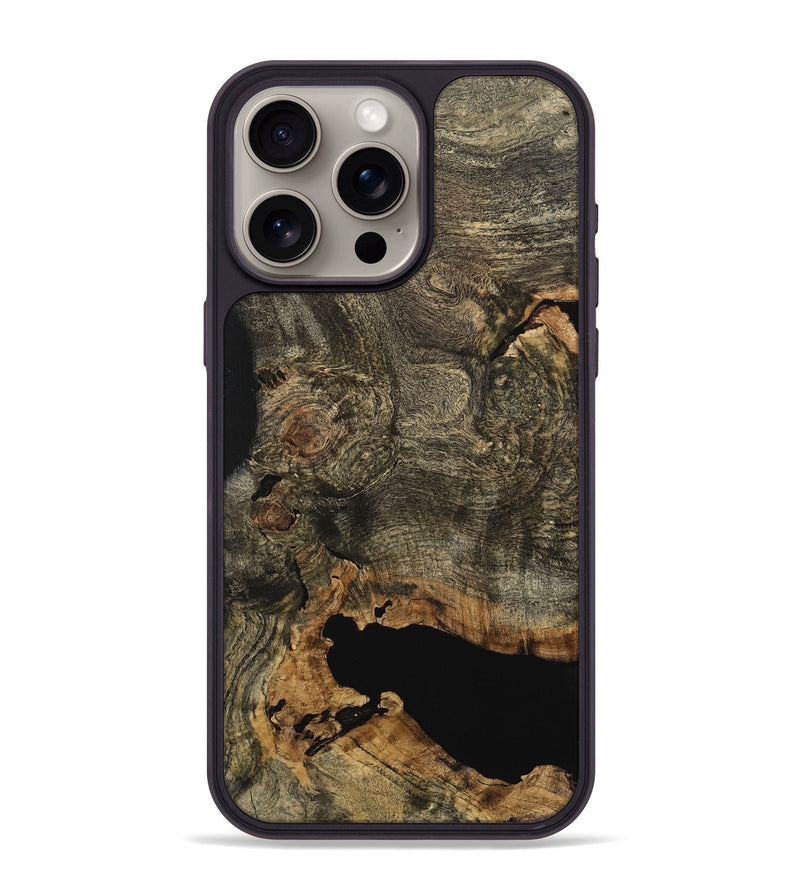 iPhone 15 Pro Max Wood Phone Case - Saloma (Wood Burl, 742224)