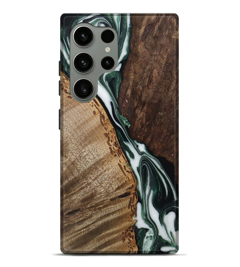 Galaxy S24 Ultra Wood Live Edge Phone Case - Carm (Green, 742574)