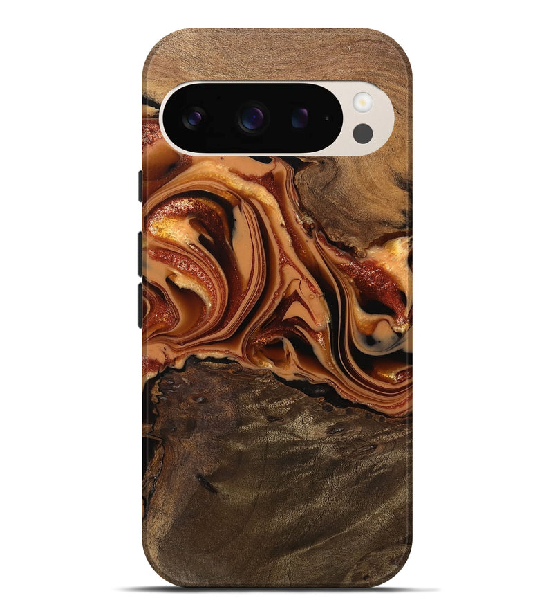 Pixel 9 Pro XL Wood Live Edge Phone Case - Ivie (Red, 742581)