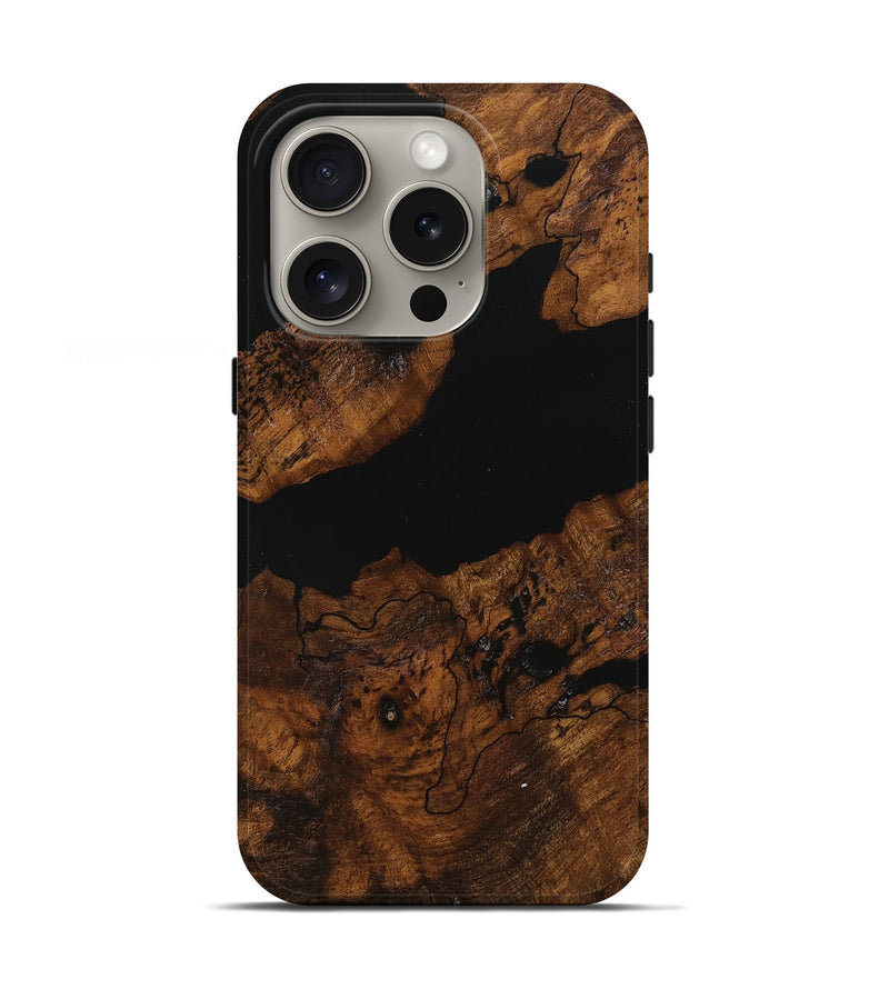 iPhone 16 Pro Wood Live Edge Phone Case - Heddy (Wood Burl, 742589)