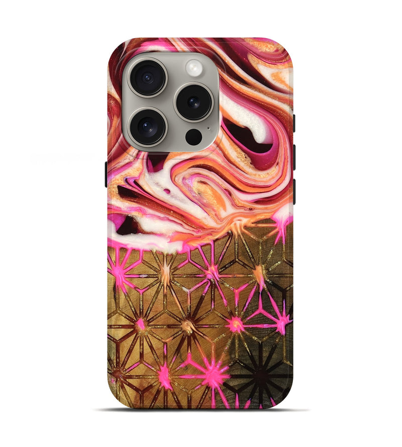 iPhone 16 Pro Wood Live Edge Phone Case - Thanos (Pattern, 742957)