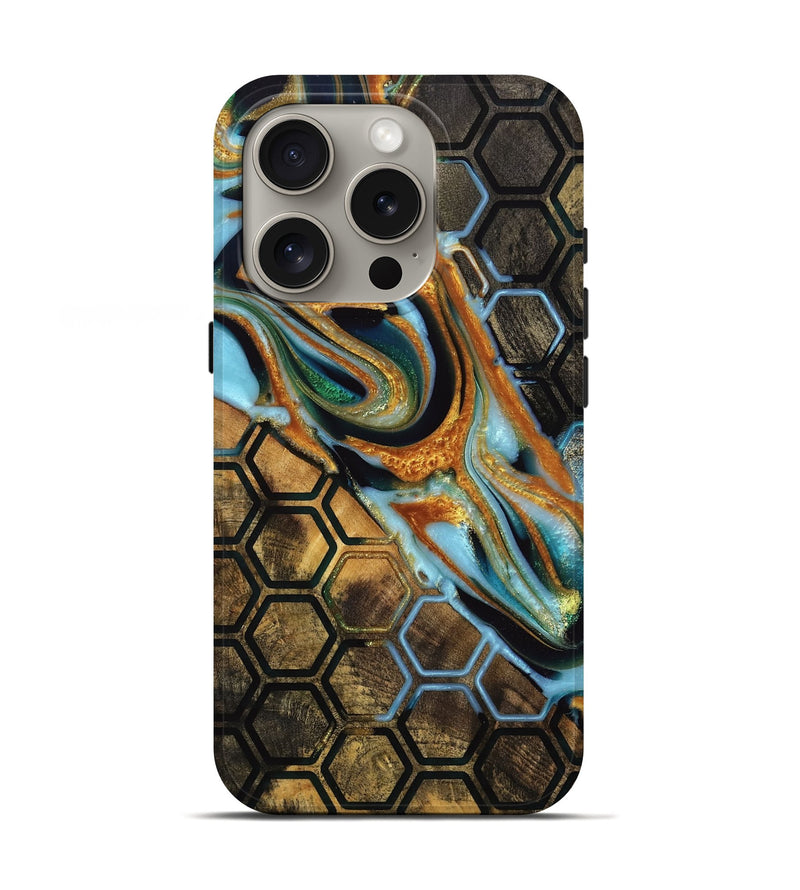 iPhone 16 Pro Wood Live Edge Phone Case - Octavia (Pattern, 742974)