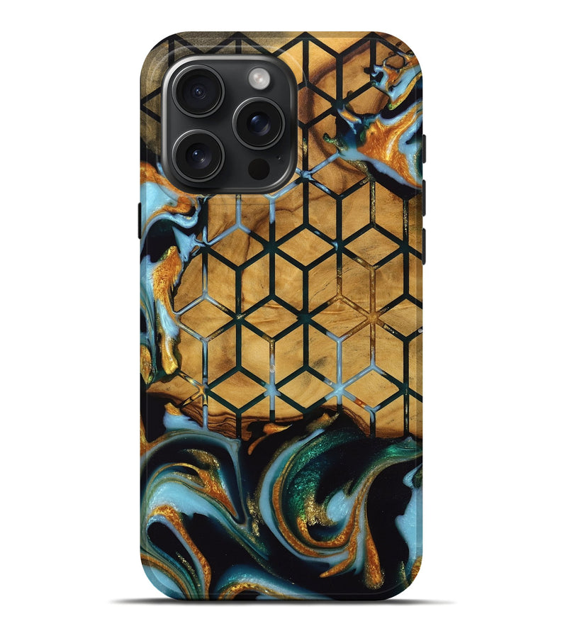 iPhone 16 Pro Max Wood Live Edge Phone Case - Maurine (Pattern, 742975)