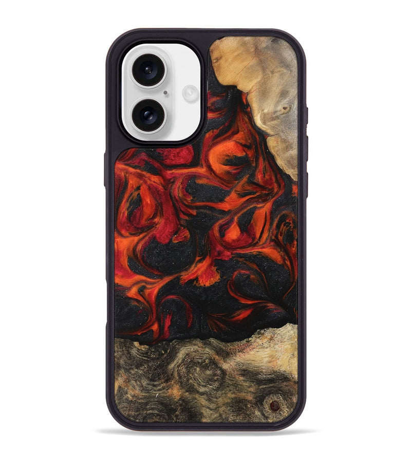 iPhone 16 Plus Wood Phone Case - Fikre (Red, 743325)
