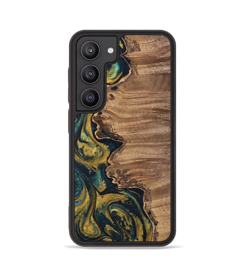 Galaxy S23 Wood Phone Case - Wendy (Teal & Gold, 743331)