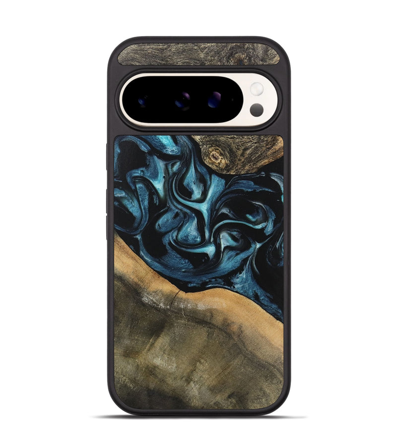 Pixel 9 Wood Phone Case - Alvy (Blue, 743332)