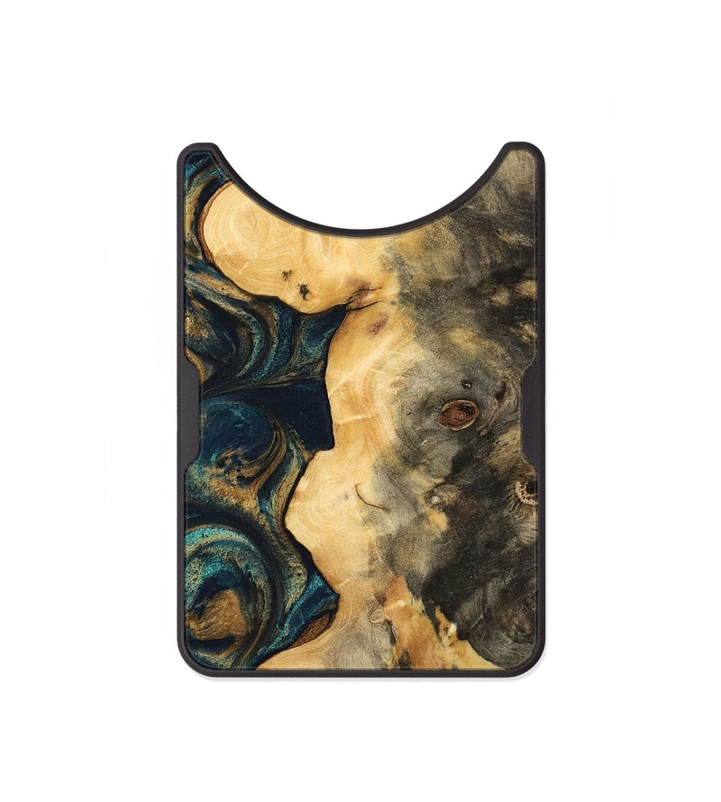 Alloy Wood Wallet - Bess (Teal & Gold, 743439)
