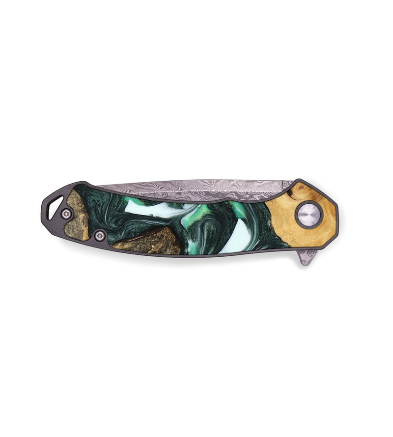 EDC Wood Pocket Knife - Jamya (Green, 743579)