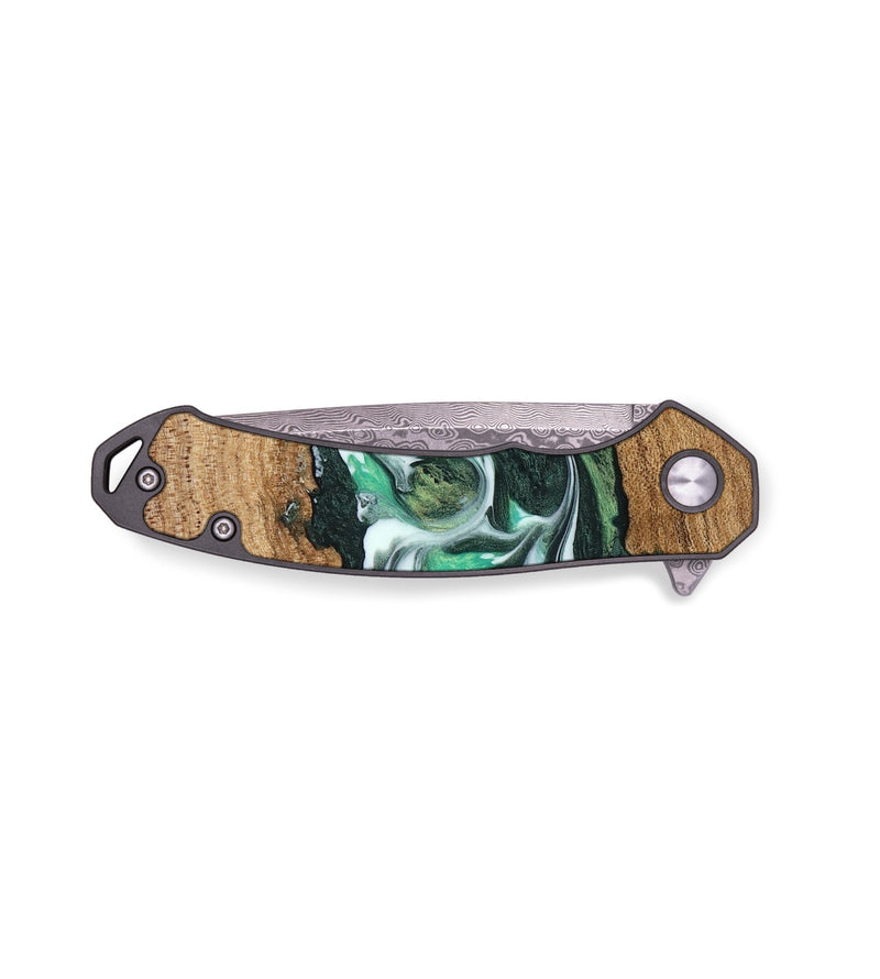 EDC Wood Pocket Knife - Tarsha (Green, 743619)