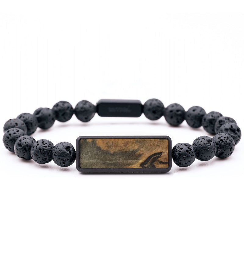 Lava Bead Wood Bracelet - Jonah (Wood Burl, 743716)