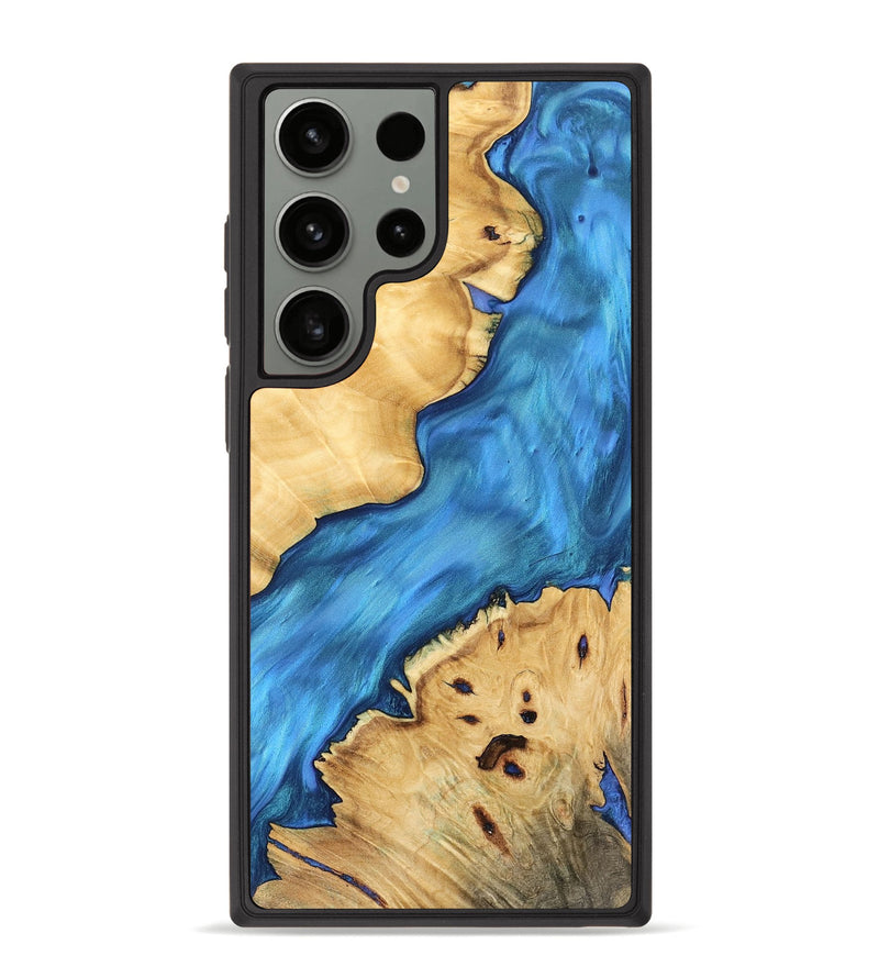 Galaxy S23 Ultra Wood Phone Case - Mintie (Blue, 743919)