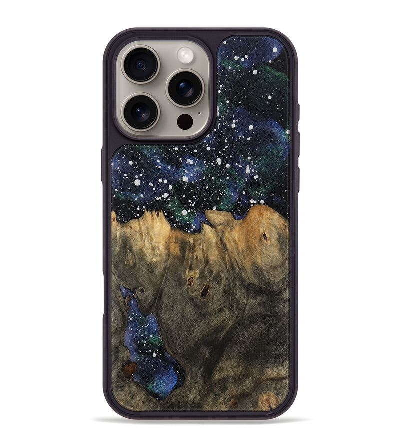 iPhone 16 Pro Max Wood Phone Case - Happy (Cosmos, 743924)