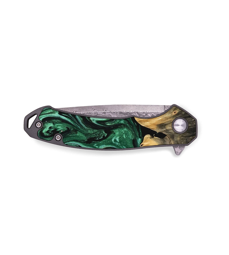 EDC Wood Pocket Knife - Zaida (Green, 744065)