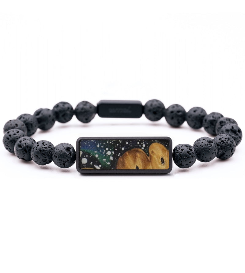 Lava Bead Wood Bracelet - Cody (Cosmos, 744124)